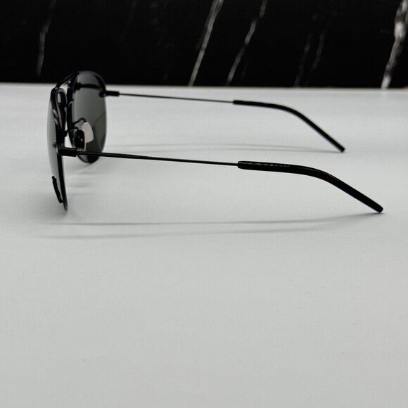 NEW SAINT LAURENT CLASSIC 11F 005 UNISEX BLACK AVIATOR SUNGLASSES - Picture 5 of 9